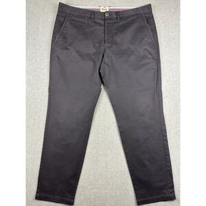 Perk Pants Mens 40x30 Black Slim Fit Chino Tapered Leg Stretch Casual Business